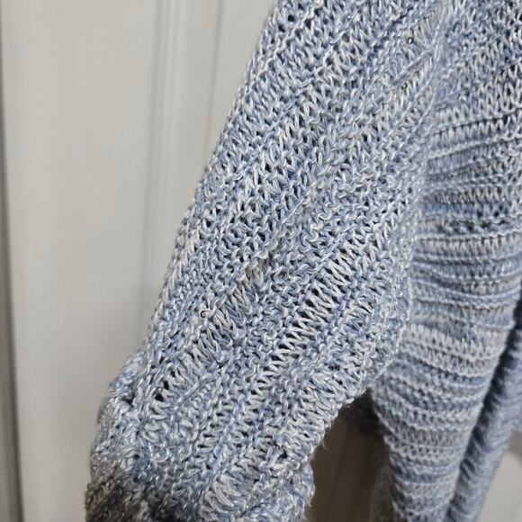 Nic+Zoe Plus 1X Blue Marled Open Front Lightweight Cardigan - Picture 8 of 9